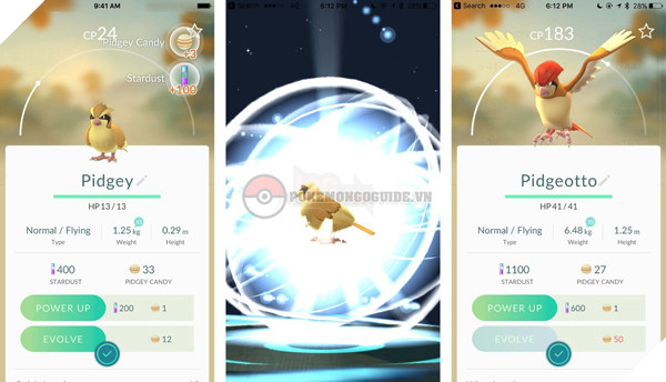 
Bảng thông tin về Pokemon trong game và ở sở thú là khá giống nhau.
