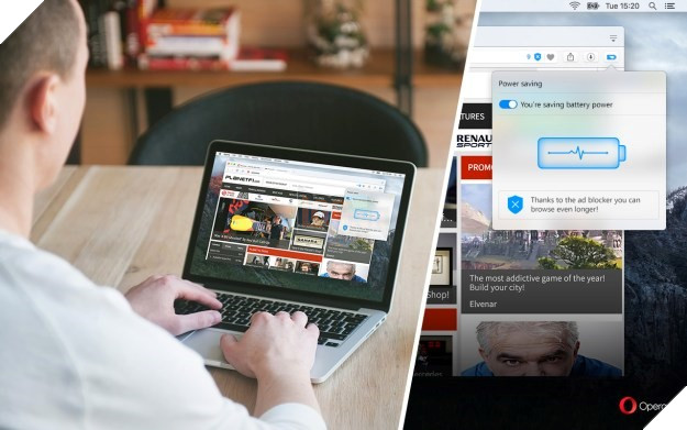 Opera de doa Chrome bang tinh nang tiet kiem 50% pin tren PC hinh anh 1