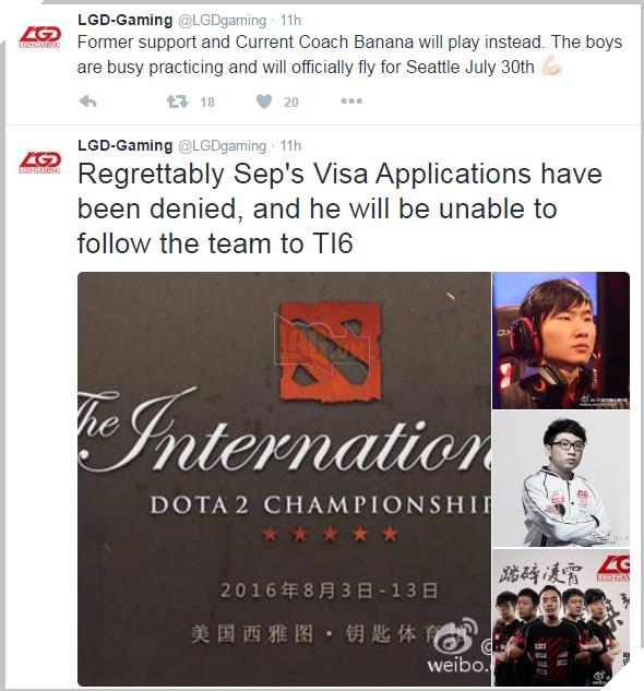 DOTA 2 TI6 (Còn 7 ngày): Nhiều game thủ Trung Quốc và Philippines bị từ chối Visa đến Mỹ
