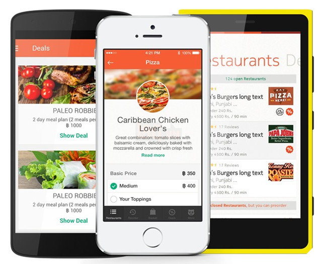 iao diện mới của ứng dụng Foodpanda.