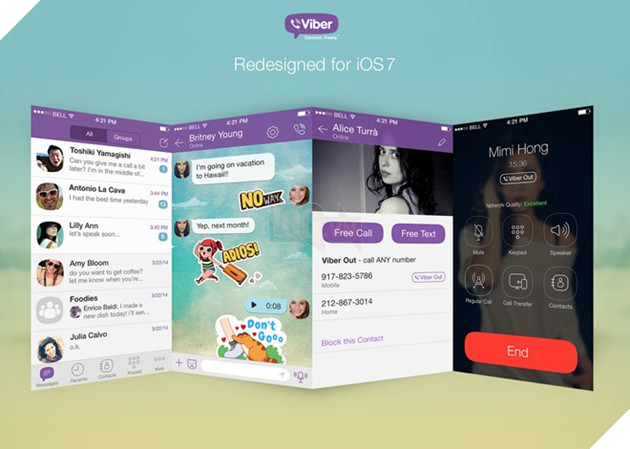 Viber nang cap phien ban iOS co giao dien phang va don gian hinh anh 3