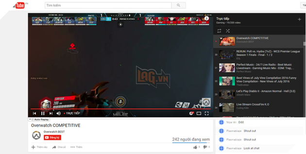 
Việc Youtube “gom” danh sách các kênh stream game đã khiến người dùng dễ dàng tìm kiếm hơn rất nhiều. Ngoài ra, chất lượng streaming trên Youtube phải nói là hoàn hảo
