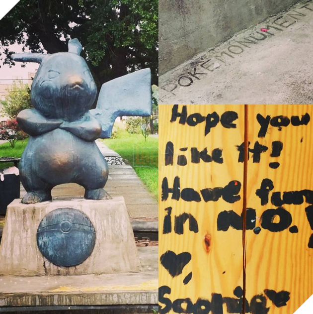 Người dân choáng ngợp trước tượng Pokemon bất ngờ mọc lên sau một đêm