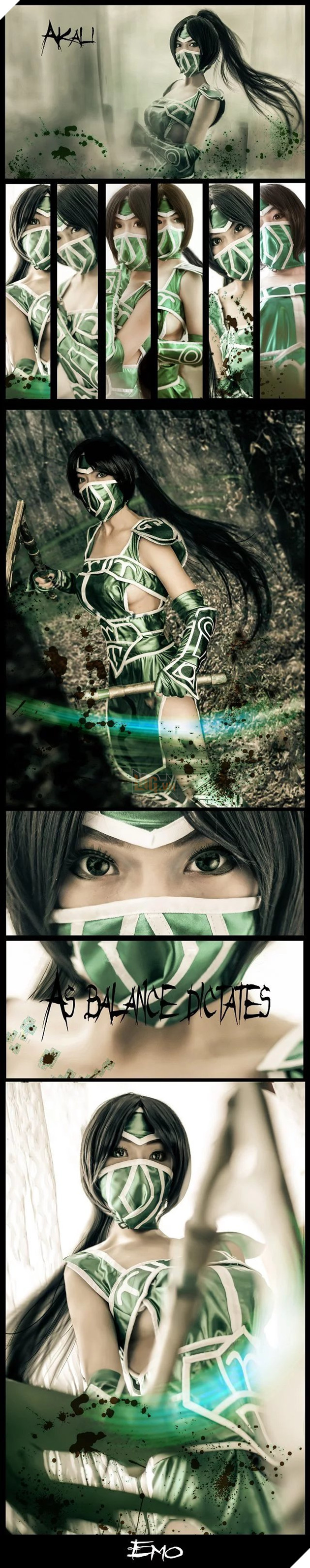 Ngỡ ngàng với cosplay Akali che mặt những vẫn cực gợi cảm