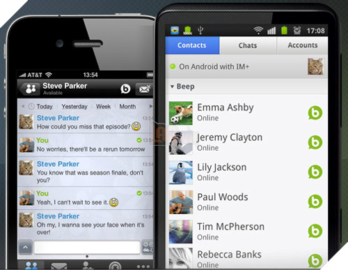 Ung dung chat da nen tang IM+ hinh anh 1