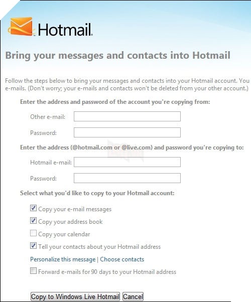 Cach dua toan bo thong tin trong email cu sang email moi hinh anh 3