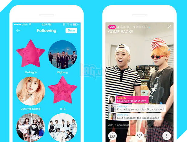 Viettel ra gói cước 3G xem không giới hạn ứng dụng giải trí V Line Hàn Quốc