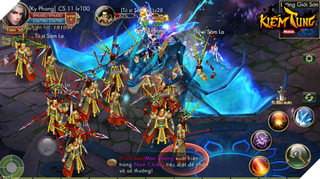 Bãi train trong Kiếm Tung Mobile luôn đông và hồi sinh nhanh