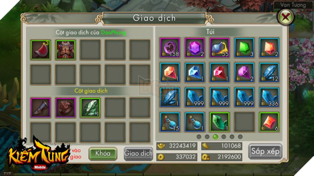 Giao dịch trong Kiếm Tung Mobile hoàn toàn tự do