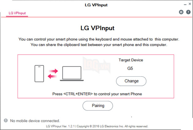 Ứng dụng của LG giúp PC điều khiển smartphone