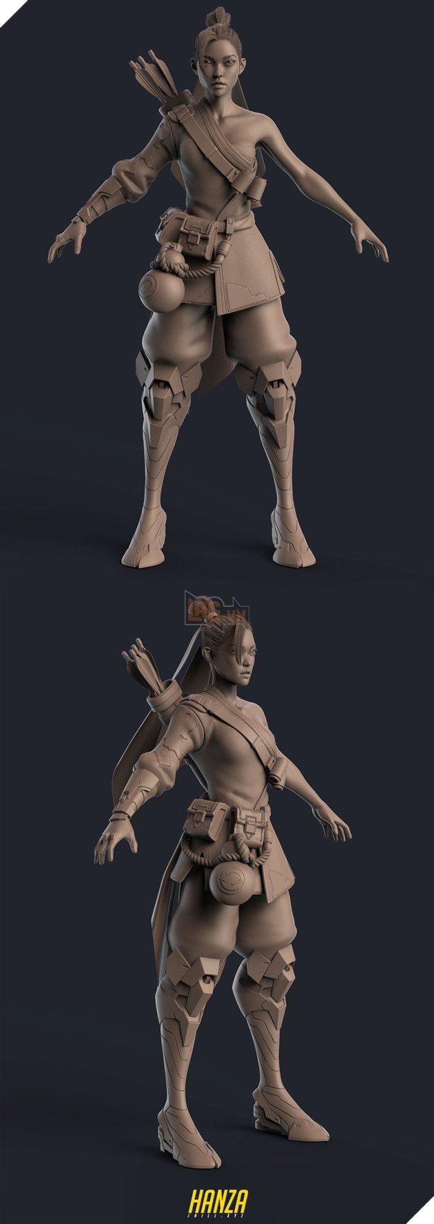 Game thủ Overwatch choáng ngợp trước trang phục Hanza - phiên bản nữ của Hanzo