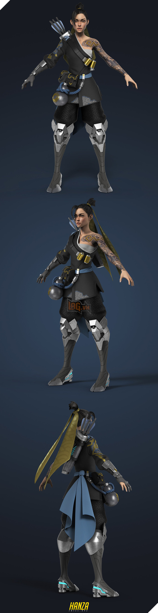 Game thủ Overwatch choáng ngợp trước trang phục Hanza - phiên bản nữ của Hanzo