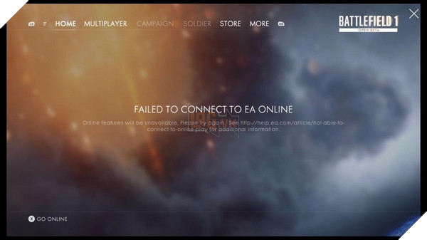 Battlefield 1 Beta khiến hàng loạt server các game khác của EA hỗn loạn 
