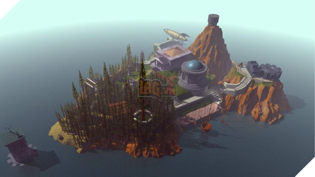 
Bản đồ của Myst nhìn từ trên cao.
