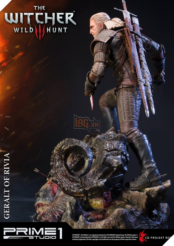 Tượng nhân vật Geralt trong The Witcher III có lớp da như thật  2