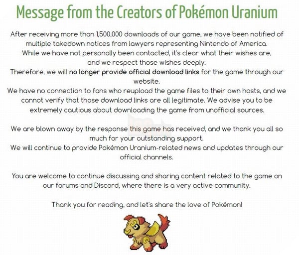 Dự án Pokemon Uranium của fan ngừng toàn bộ phát triển và hỗ trợ 2