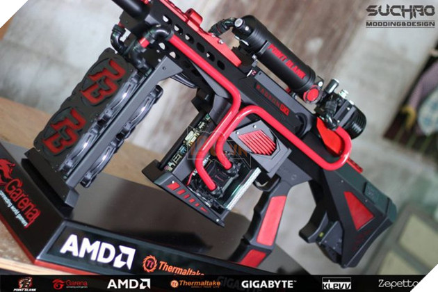 Ngất ngây với bộ case máy tính được mod thành hình súng ba-zét cực đẹp