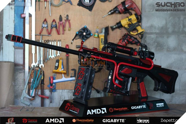 Ngất ngây với bộ case máy tính được mod thành hình súng ba-zét cực đẹp 12