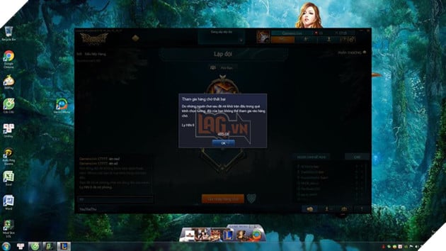 
485 phút chỉ vì thoát trận trong lúc chọn tướng.
