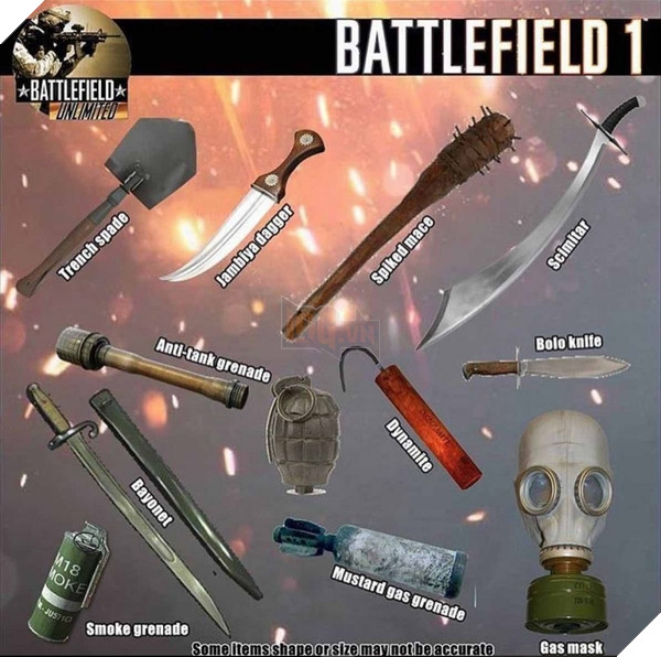 Battlefield 1: Cách hoạt động của vũ khí cận chiến