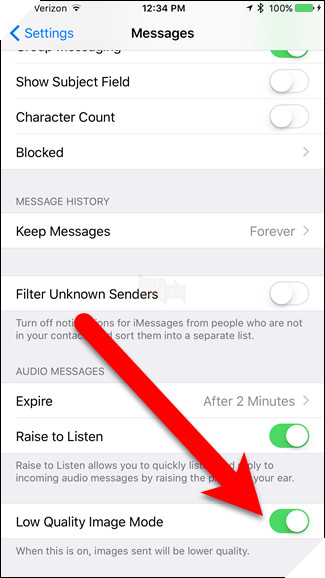 Cách tiết kiệm 3G khi gửi ảnh qua iMessage trên iOS 10.  4