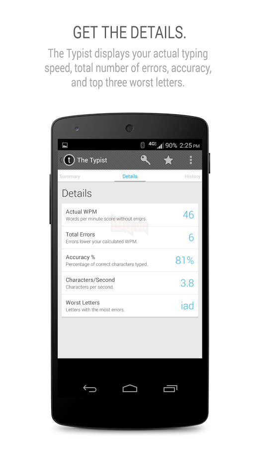 Ứng dụng đo tốc độ gõ phím trên smartphone Android 2