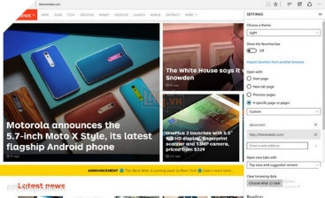 Giao diện của Microsoft Edge