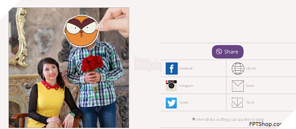 Cách tạo ảnh Stickerface trên trang ứng dụng Stickerface