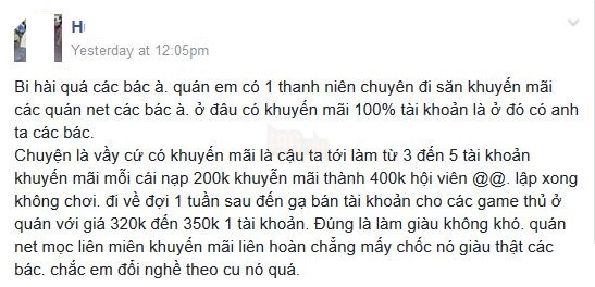 Nghề mới cực thịnh tại Việt Nam: Đi săn khuyến mại quán net