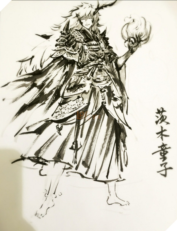 Bộ tranh "thủy mặc" độc nhất vô nhị về các nhân vật trong anime và game