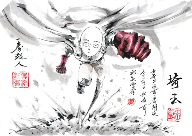 Bộ tranh "thủy mặc" độc nhất vô nhị về các nhân vật trong anime và game