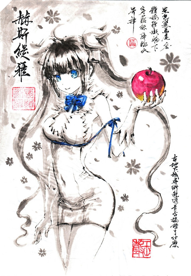 Bộ tranh "thủy mặc" độc nhất vô nhị về các nhân vật trong anime và game