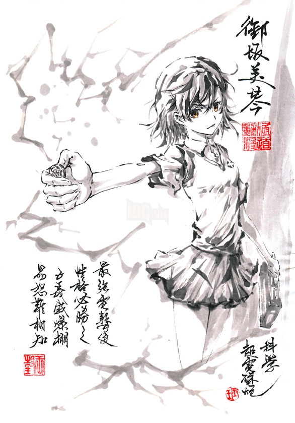 Bộ tranh "thủy mặc" độc nhất vô nhị về các nhân vật trong anime và game