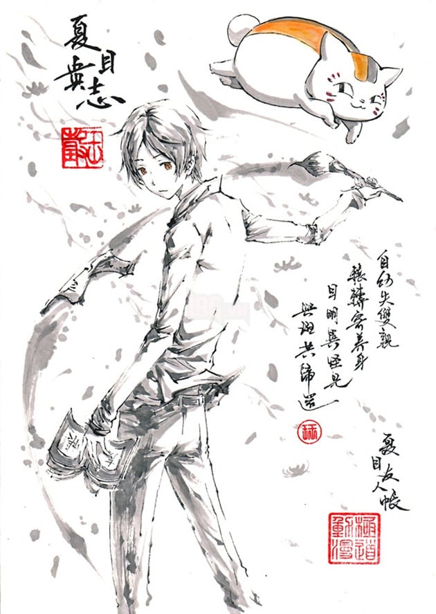 Bộ tranh "thủy mặc" độc nhất vô nhị về các nhân vật trong anime và game