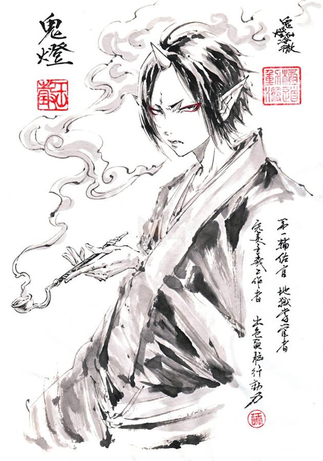 Bộ tranh "thủy mặc" độc nhất vô nhị về các nhân vật trong anime và game