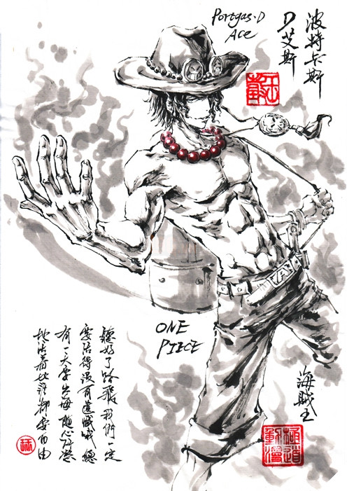 Bộ tranh "thủy mặc" độc nhất vô nhị về các nhân vật trong anime và game