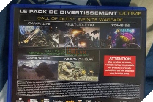 Sẽ cần đến 130GB dung lượng ổ cứng để cài đặt Infinite Warfare và Modern Warfare Remastered