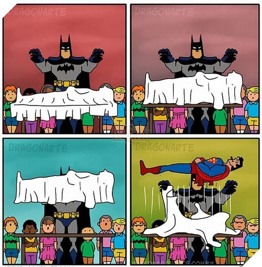 16. Hai siêu anh hùng lừng lẫy rủ nhau đi lừa trẻ con.