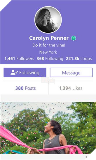 Vine-tren-Windows-Phone