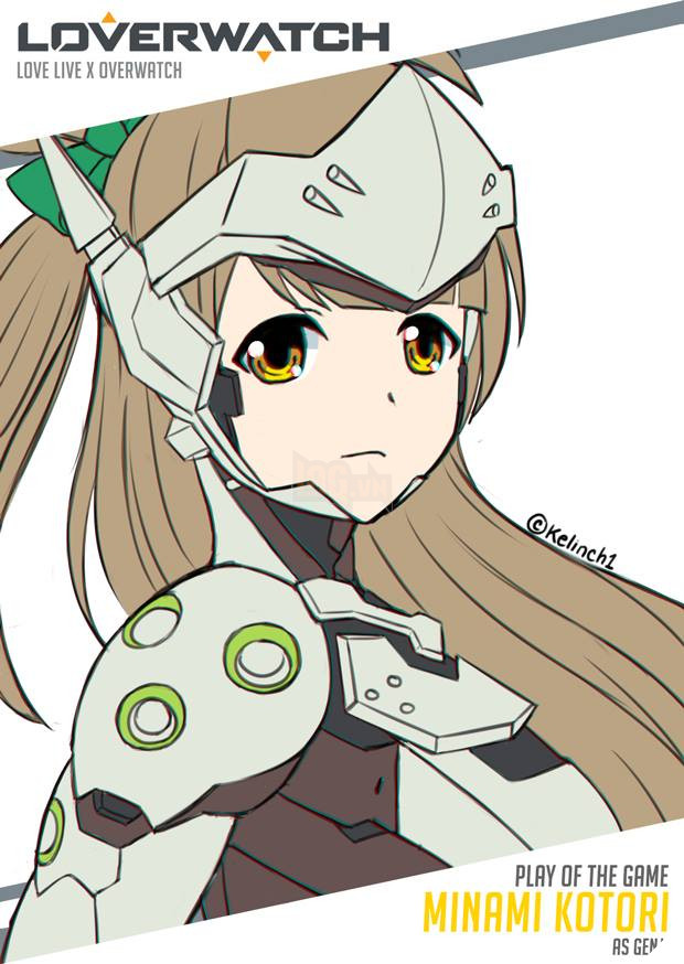 Cực lạ mắt với bộ tranh Overwatch phong cách Love Live!