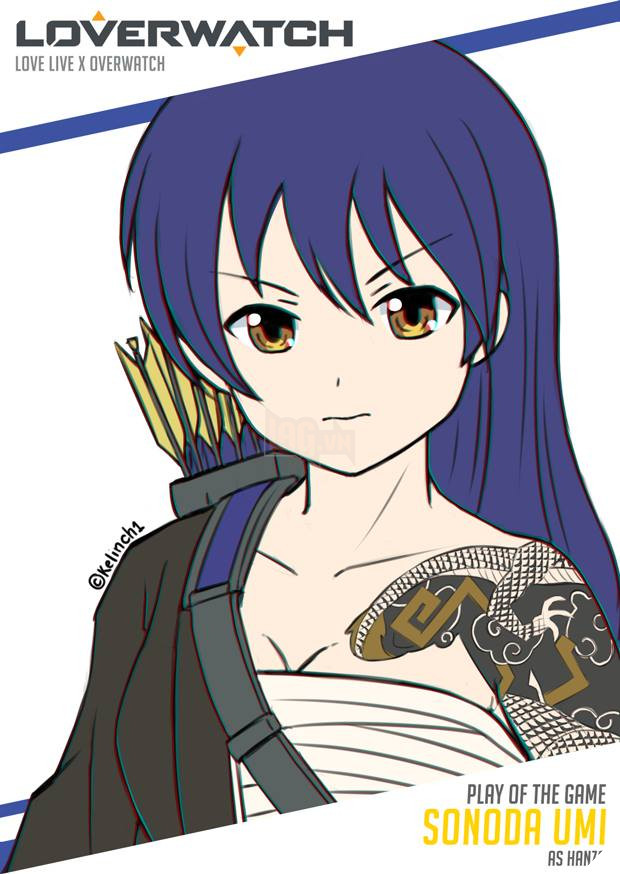 Cực lạ mắt với bộ tranh Overwatch phong cách Love Live!