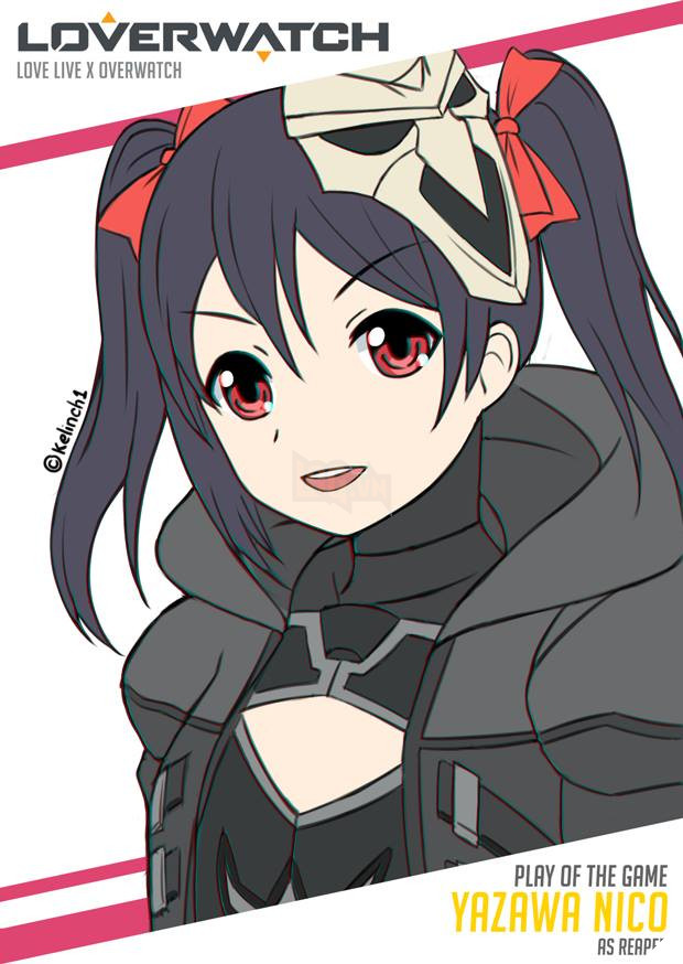 Cực lạ mắt với bộ tranh Overwatch phong cách Love Live!