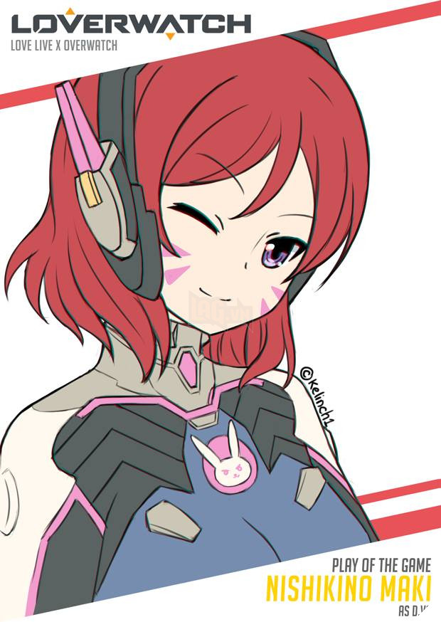 Cực lạ mắt với bộ tranh Overwatch phong cách Love Live!