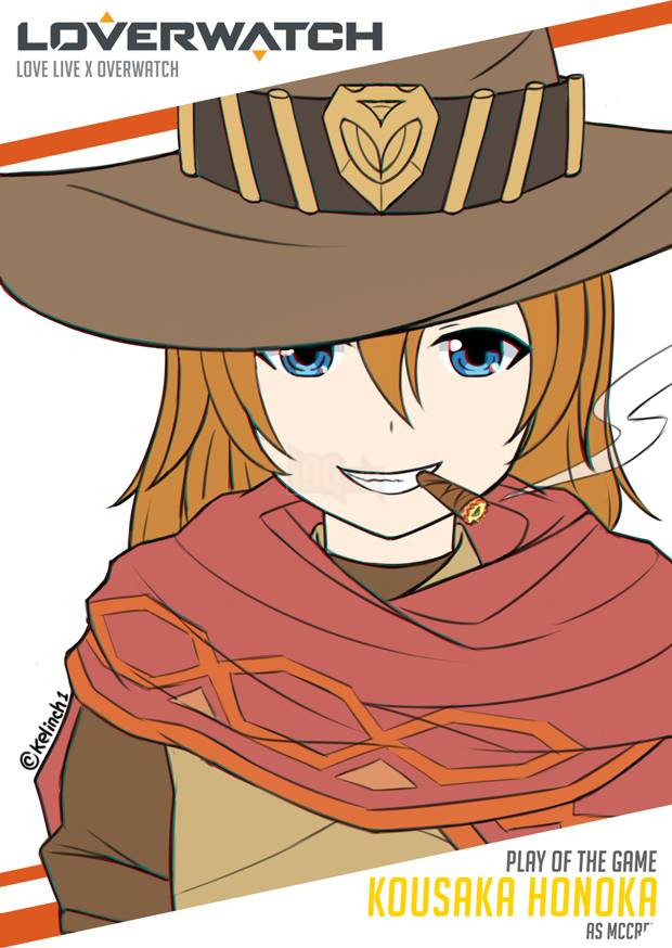 Cực lạ mắt với bộ tranh Overwatch phong cách Love Live!