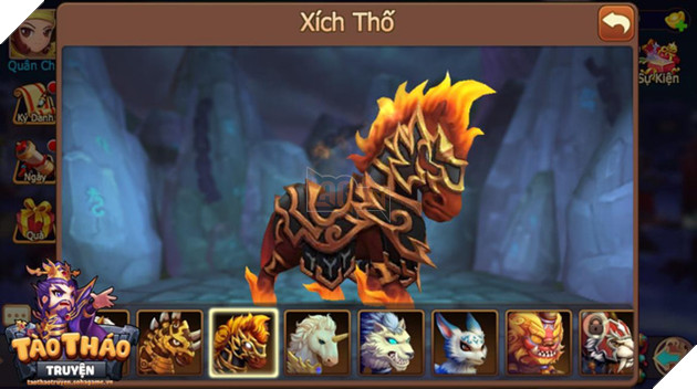 Chiến Mã trong Tào Tháo Truyện Mobile rất phong phú và “chất”