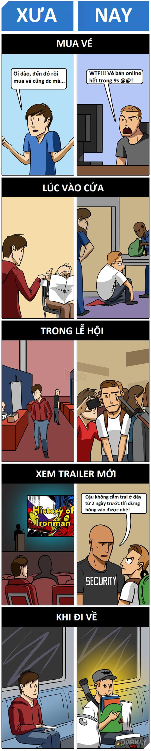 Sự khác nhau giữa lễ hội truyện tranh xưa và nay