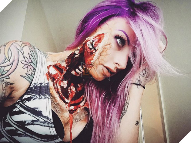 Muốn nổi nhất Halloween năm nay, hãy trang điểm như cô gái này - Ảnh 3.