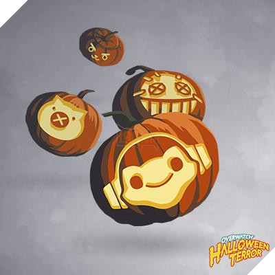 
Những quả bí ngô ngộ nghĩnh với biểu tượng của các Hero.
