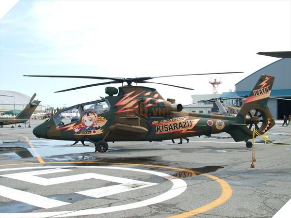 
Làm thế nào để có thể phân biệt một trực thăng quân sự của Nhật mà không phải của Mỹ hay Anh, có lẽ là nhờ hình ảnh của nhân vật hoạt hình
