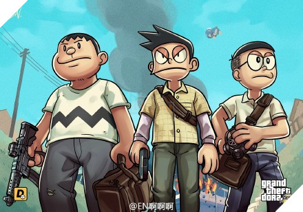 Sẽ ra sao khi những Doraemon, Nobita...xuất hiện trong GTA 5? 2